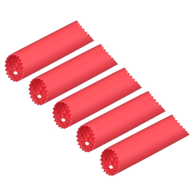 5uds Silicona Ajo Pelador, Silicona Ajo Pelador Tubo Ajo Dientes Piel Extractor Ajo Presione para Cocina Herramientas, Rojo