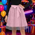 thumbnail image 2 of DHFJKG Womens Tulle Midi Skirts Polka Dot Layered Bow Skirt Dancewear Stage Show Flowy A Line Stylish Skirt, 2 of 9