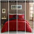 thumbnail image 2 of Full/Queen Plush To Sherpa Down Alternative Comforter Set,Red+Black Polyester Household Supplies Décor Bedding Bedding Sets, 2 of 10