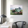 thumbnail image 4 of ARISTURING Green Truck with Blush Morning Glory Poster Canvas Print Painting Picture Wall Art Bedroom Living Room Decor, 4 of 5