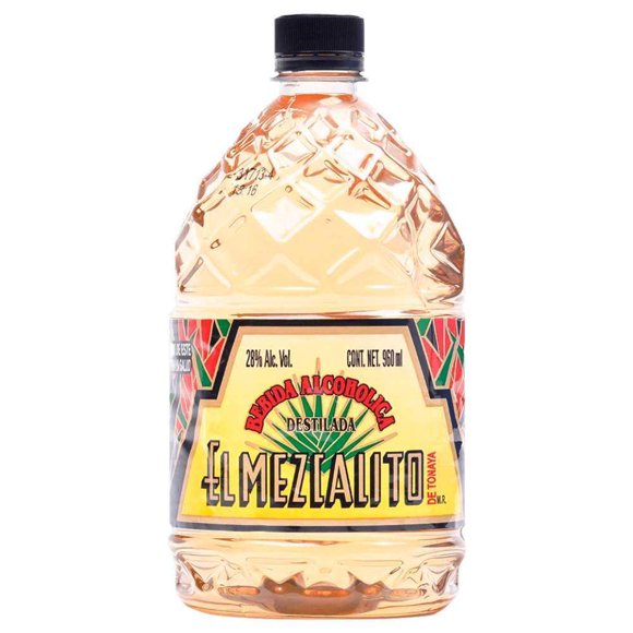 Paquete de 3 Licor De Caña El Mezcalito Amarillo 960 ml Paquete de 3
