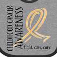 thumbnail image 4 of Inktastic Childhood Cancer Awareness- Fight, care, cure Boys or Girls Baby Bib, 4 of 4