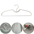 thumbnail image 4 of AFQH Plastic Hangers 10 Pack, Plastic Clothes Short Neck Hangers Non Slip Hangers, Ultra Thin Hangers Space Saving, white Hangers for Closet, 4 of 11