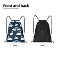 thumbnail image 2 of Yiaed White Swam Print Drawstring Bags Drawstring Backpack Bulk String Back Pack Gym Sport Bag-Small, 2 of 5