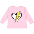 thumbnail image 3 of Inktastic Lightning Bolt Heart Boys or Girls Long Sleeve Toddler T-Shirt, 3 of 5