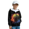 thumbnail image 3 of Chaqlin Flame Softball Hooded Pullover with Pockets for Boys and Girls - Lightweight Fuzzy Sweatshirt for School and Gym, 3 of 7