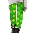 thumbnail image 6 of Yourumao St Patrick's Leggings for Women Clover Printed High Waist Pants Stretchy Slim Fit Pants Trendy Theme Party Pants Pantalones De Yoga, 6 of 6