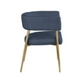 thumbnail image 6 of Meridian Furniture Creston Deep Navy Durable Linen Textured Fabric Dining Chair, 6 of 8