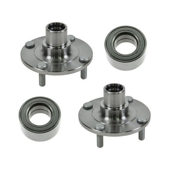 Front Wheel Hub and Bearing Kit 4 Piece - Compatible with 2002 - 2006 Nissan Sentra 2.5L 4-Cylinder 2003 2004 2005