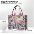 thumbnail image 3 of Large Capacity Tote Bag,Pioneer Flower Floral Print Pattern Handbag Fashion Luxury Tote Bag,15.7"x13"x 5.1" Inches,Laptop Compatible, 3 of 6