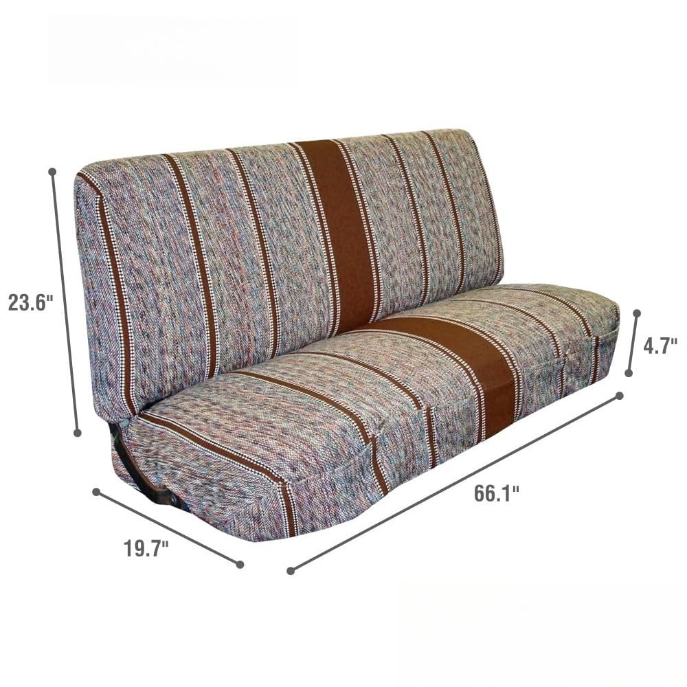 Universal Baja Saddle Blanket Bench Full Size Seat Cover Fits Ford, Chevrolet, Dodge, and Full Size Pickup Trucks (Red)