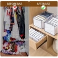 thumbnail image 4 of nine bull 6 Pack Drawer Organizer for Clothes 7 Cell Mesh Jeans Pant T-Shirts Organizer Set Foldable Nylon Drawer Divider Storage Organizer for Closet, Wardrobe, 4 of 9