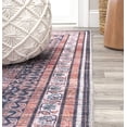 thumbnail image 3 of JONATHAN Y WASHABLE 2 x 8 Runner Rug, Dalyan Geometric Medallions - Terracotta/Navy, WSH101A-28, 3 of 9