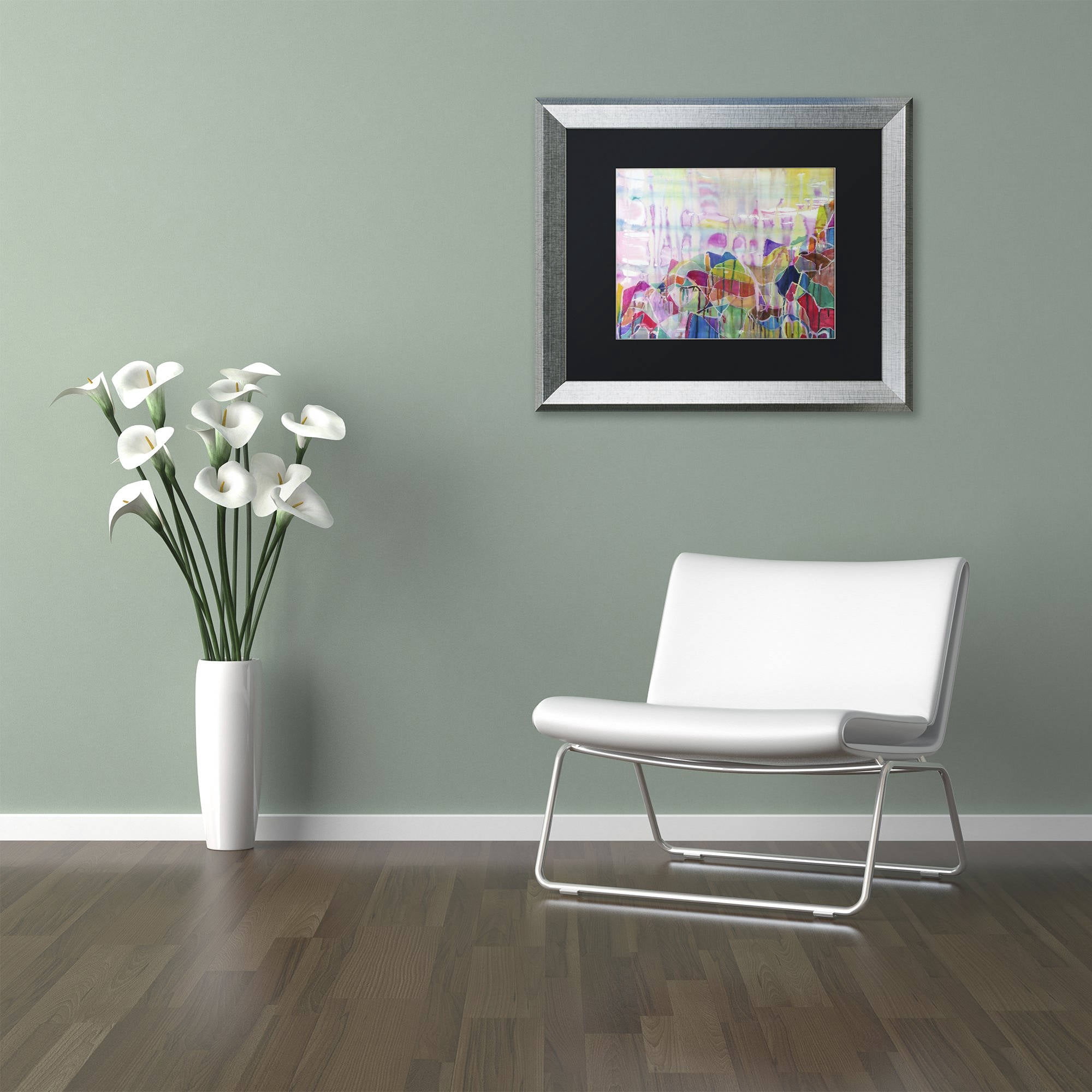Trademark Fine Art "Chakragill" Canvas Art by Lauren Moss Black Matte, Silver Frame