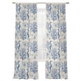 thumbnail image 6 of Coastal Coral Sheer Curtains for Living Room Bedroom Blue Seahorse Starfish Ocean Sea Sheer Curtains 84 Inch Long 2 Panels Set Light Filtering Curtain Window Treatments Drapes for Dining Room, 6 of 6