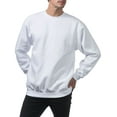 thumbnail image 3 of Pro Club Men's Heavyweight Crew Neck Fleece Pullover Sweater - White - Medium, 3 of 4