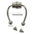 thumbnail image 4 of Necvior Personalized Horseshoe Fake Nose Ring Hoop Magnetic Septum Nose Rings Non Piercing Nose Studs Stainless Steel Nose Ring, 4 of 14