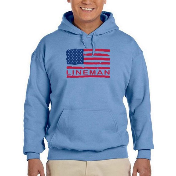 American Lineman Hoodie Men -Image by Shutterstock, Male XX-Large