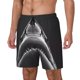 thumbnail image 1 of Balery Black And White Shark Bañador para hombre, shorts de playa de secado rápido con entrepierna y forro de compresión-Medium, 1 of 6