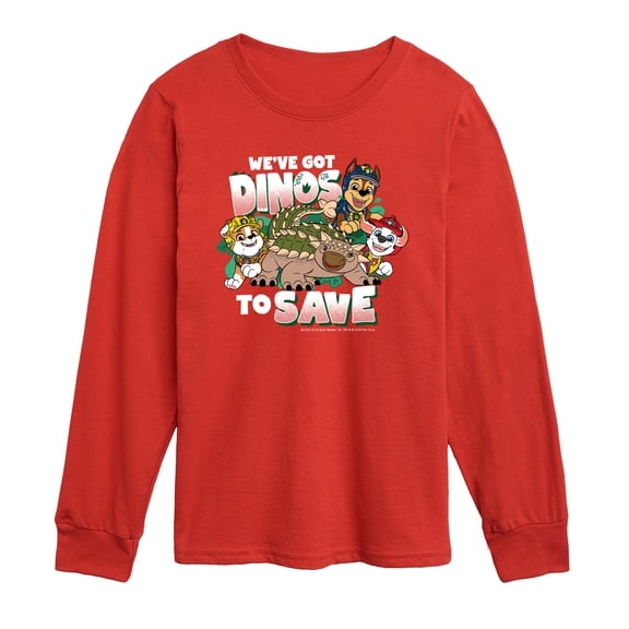 Paw Patrol: The Dino Movie - Dinos To Save Anky - Toddler Boys Long Sleeve Graphic T-Shirt
