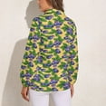 thumbnail image 2 of Blueberries Pattern Long Sleeve Blouse Woman Streetwear Casual Shirts Summer Oversize Woman Streetwear Clothing Birthday Present, 2 of 7