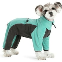 HQREA Winter Dog Coat Onesies Full Body Fleece Dog Pajamas Jumpsuit with Zipper for Small Dogs