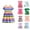 Multicolor, variant on HAOTAGS Girl A-Line Dresses,Short Sleeves Cat Print Round Neck Summer Dress Green 4 T