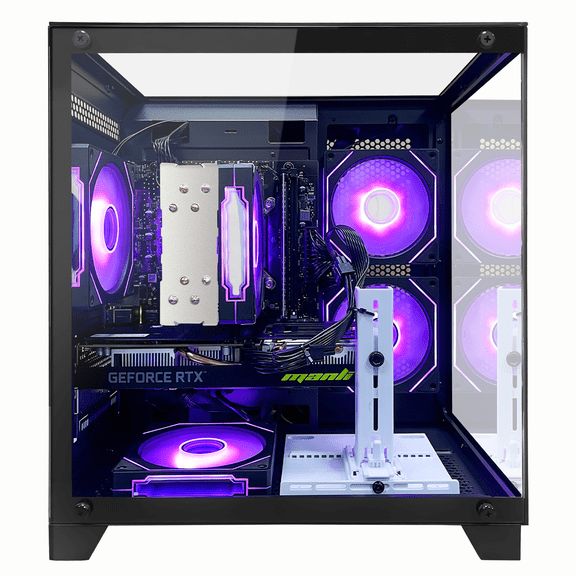 Suevery Gaming PC Desktop - Intel Core i5-12400F, NVIDIA RTX 3050 8GB, 16GB DDR4, 1TB NVMe SSD, WiFi 6, 650W, Black