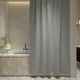 thumbnail image 4 of Cortina de baño de tela lavable Gaon beige con ojillos de aluminio y ganchos, 4 of 5