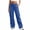 Blue, variant on Sweatpants for Women Drawstring Elastic Waist Sports Multi-Pocket Casual Solid Color Cargo Joggers Sweatpants,Pants for Women Orange L