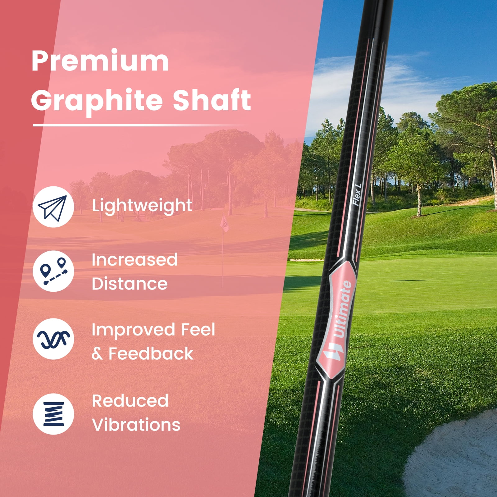 Gymax Driver Golf Club for Women 460CC 12° Individual Golf Driver