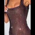 thumbnail image 4 of Vestidos de Fiesta de Sirena con Lentejuelas Brillantes, Tirantes Finos, Escote Cuadrado, Tubo, Formales, para Fiestas de Noche y Clubes Color Café L, 4 of 9