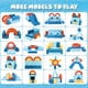 thumbnail image 5 of Sofá de juego modular para niños, 22 unidades, diseño oceánico, con espuma, 5 of 8