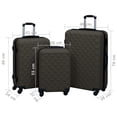 thumbnail image 4 of vidaXL Ensemble de Valises Rigides sur Roulettes 3 Pcs Anthracite ABS, 4 of 5