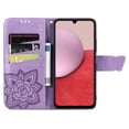 thumbnail image 2 of Dteck for Samsung Galaxy A14 5G Case, Embossed Butterfly Pattern PU Leather Folio Flip Case with Credit Card Slots Wrist Strap for Samsung A14 5G,Light Purple, 2 of 3