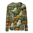 thumbnail image 4 of miqiqism Halloween Sweater for Women Oversized Pumpkin Sweaters Fall Pullover Knit Top Shirts Casual Crew Neck Loose Fuzzy Blouses Trendy Long Sleeves Tunic Clothes,G#01_Green,X-Large, 4 of 5