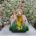 thumbnail image 3 of Krishna with Cow Statue in Marble Dust Lord Krishna Idol Standing Krishna Figurine God of Love Krishna Murti God Krishna Sculpture Indian Home Temple Decor Hindu God Statue - AtoZ India Cart, 3 of 5