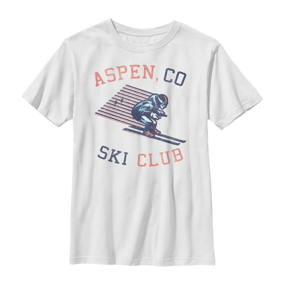 Boy's Lost Gods Aspen Ski Club Graphic Tee White Small
