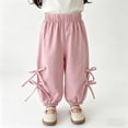 thumbnail image 5 of Liyamei Girls Soft Breathable Leggings with Loose Fit and Knot for Summer Casual Size 3-9 Years, 5 of 5