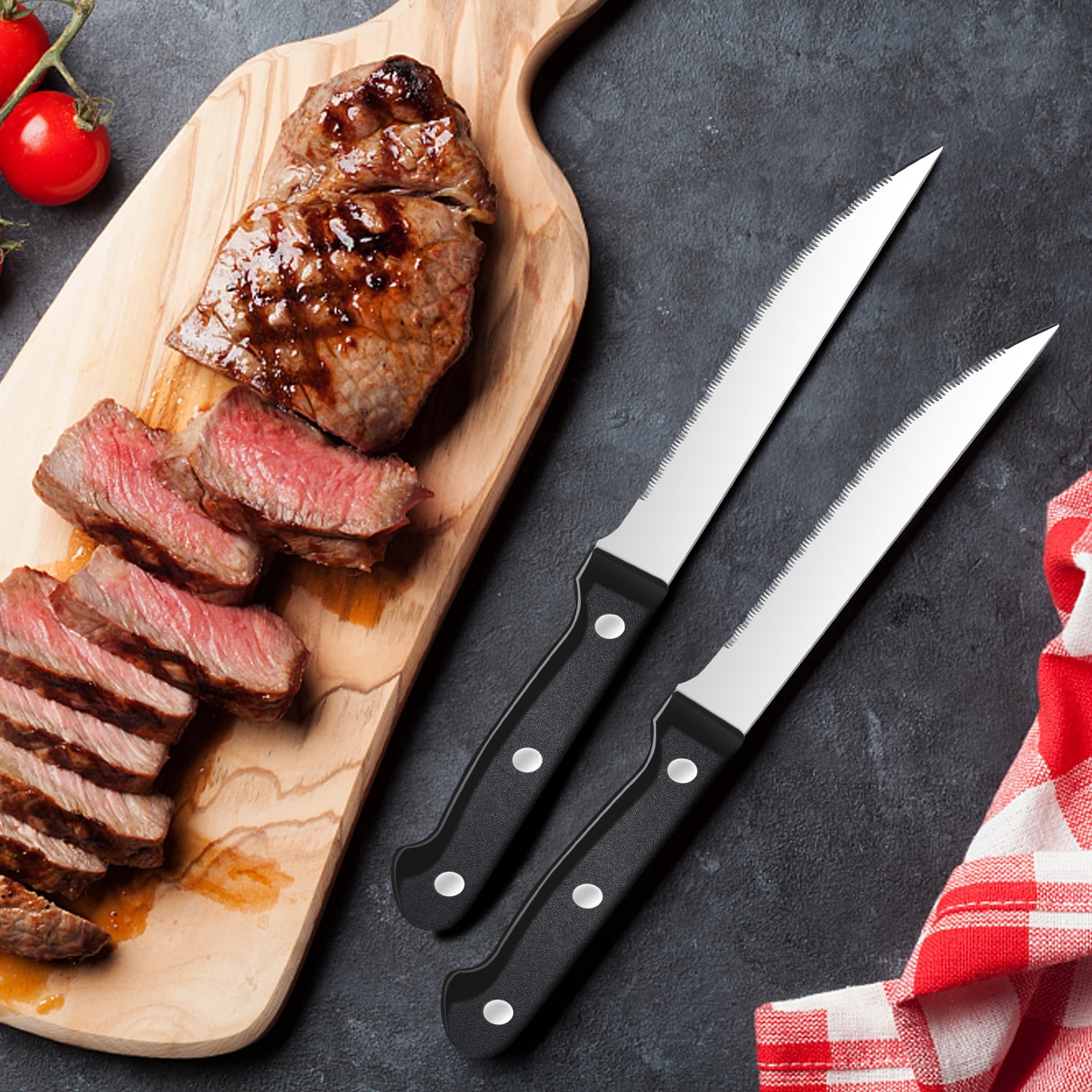 8Piece Silverware Set with Steak Knives for 8, For Home Kitchen Restaurant  Hotel, Kitchen Utensils Set, Mirror Polished - AliExpress