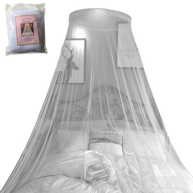 SDNall Floor Bed Frame, Mosquito Bed Net, 1.5m-1.8m Encrypted Dome Mosquito Net - Ceiling or Floor Installation, Ideal for Bed Protection