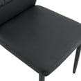 thumbnail image 4 of NYEESS Set of 4 Black Dining Chairs,PU Upholstered Modern Dining Chairs with Black Metal Legs, 4 of 11