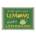 thumbnail image 1 of Saying Cutting Board, Vintage Pop Art Advertising Design If Life Gives You Lemon Make Lemonade, Decorative Tempered Glass Cutting and Serving Board, Small Size, Green Yellow and Tan, by Ambesonne, 1 of 1