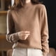 thumbnail image 3 of Gibobby SuéTer Mujer Invierno Nuevo suéter de punto de medio cuello para mujer, suéter corto de otoño e invierno, suéter suelto de Color sólido(Marrón,G), 3 of 4