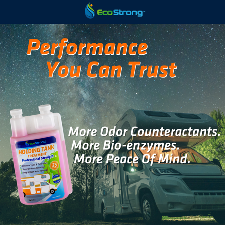 EcoStrong's RV Toilet Holding Tank Treatment: Waste Digesting Bacteria and Enzymes (33 oz Citrus)