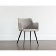 thumbnail image 2 of Sunpan Griffin 18" Modern Faux Leather Dining Armchair in Gray, 2 of 8