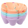 thumbnail image 1 of Silicone Baking Mold for DIY 12 Pcs Reusable Flower Cupcake Molds Compact Size Lightweight Multi, 1 of 9