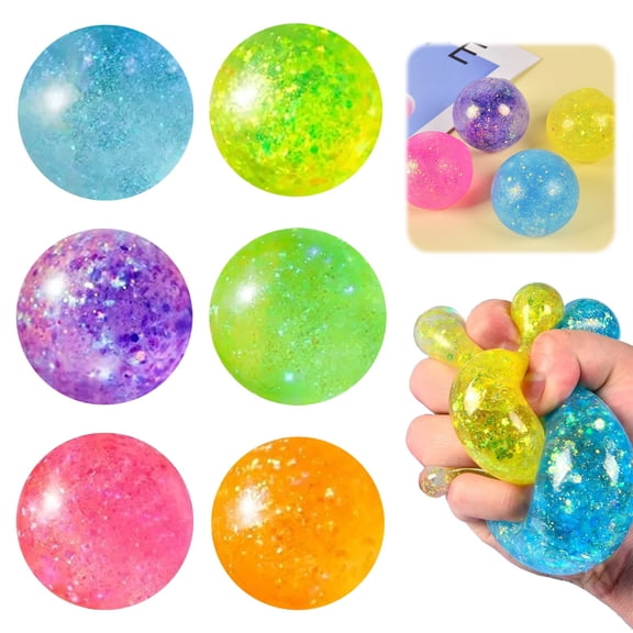 Stress Ball Squishy Fidget Squeeze Slow Rising Hand Exercise Anxiety Relief Desk Accessory Jumbo Mini Pack Adults Relaxation Entertainment