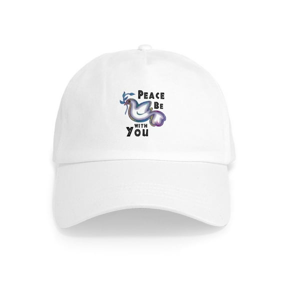 CafePress - Peace Be With You Cap - Adjustable 100% Brushed Unisex Casual Cotton Baseball Cap, Beige, 1