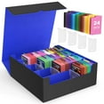 thumbnail image 1 of Caja de almacenamiento de tarjetas coleccionables MoKo 3000+ MTG con separadores, negro y azul, 1 of 8